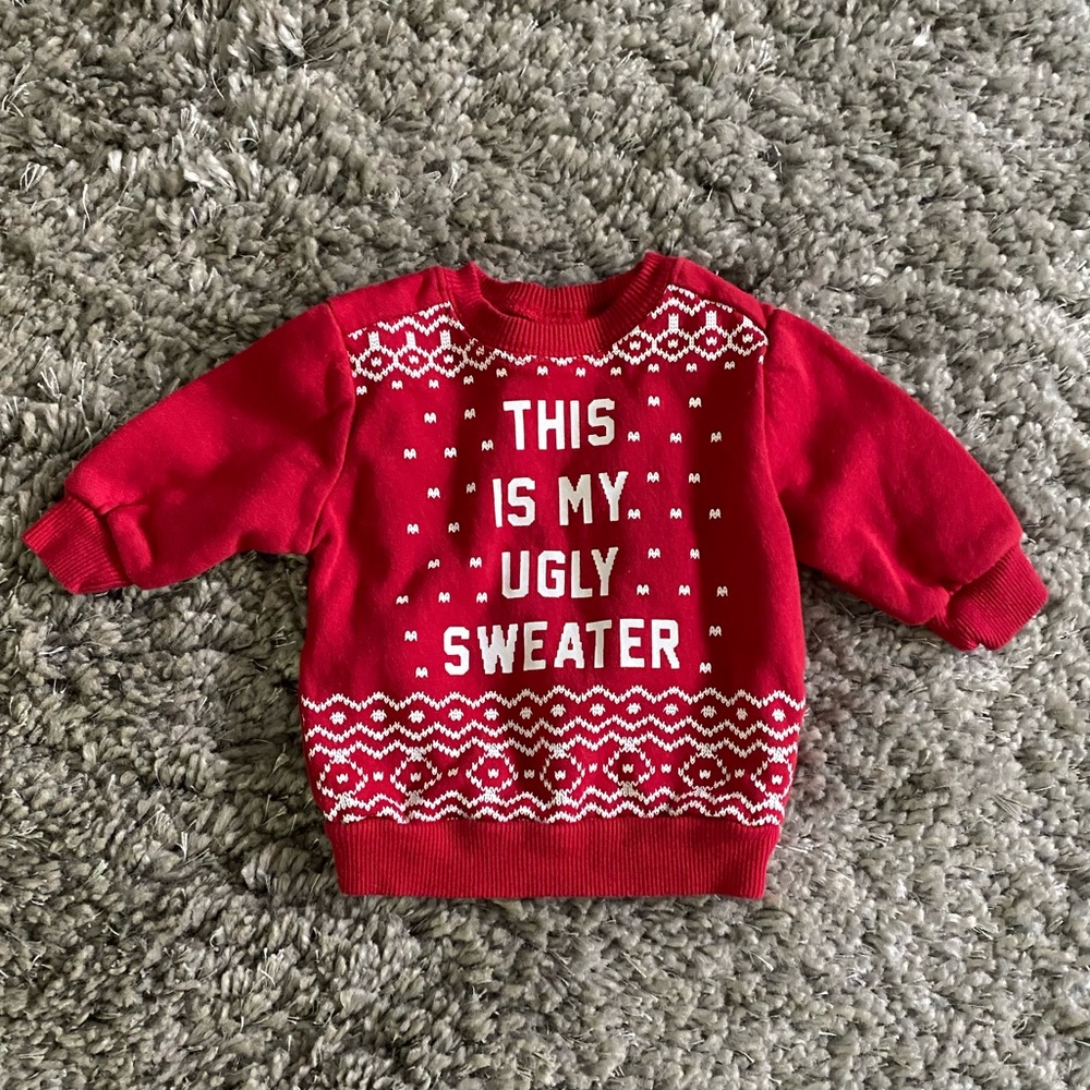 Carter's Red 'This Is My Ugly Sweater' Knit Pullover